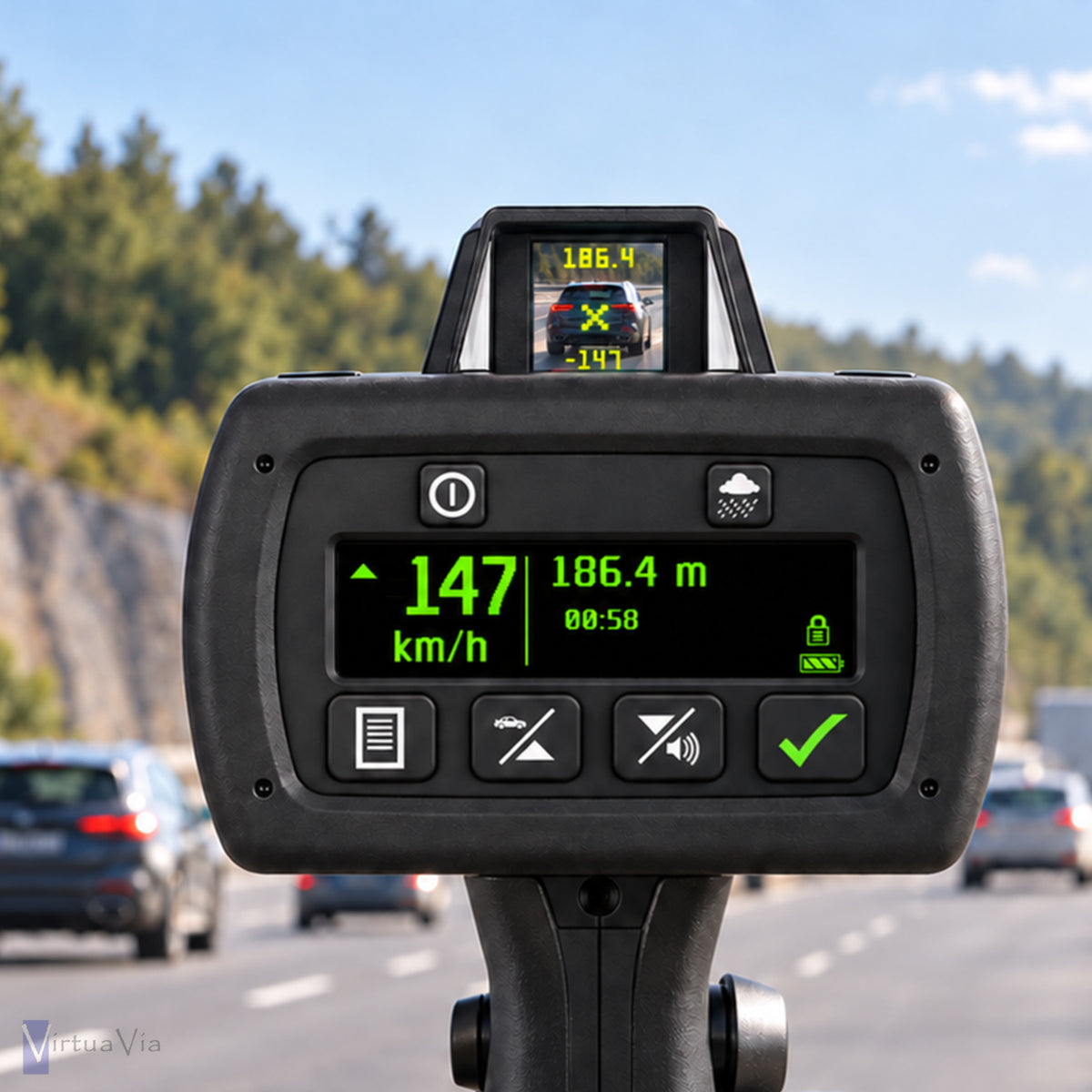 Prolaser 4 - Ecran arrire de prise de mesure
